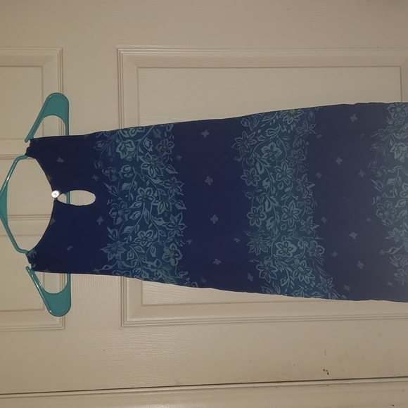 MC Squared Blue Floral Dress - Picture 4 of 4